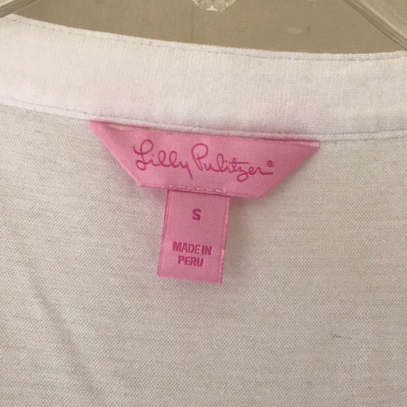 Lilly Pulitzer white cotton tunic/top Small - Picture 3 of 4